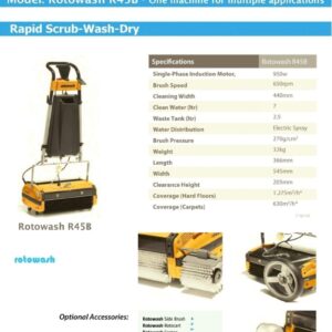 Rotowash Cleaning Machine R45B SCRUB WASH DRY + 1 Rotocart
