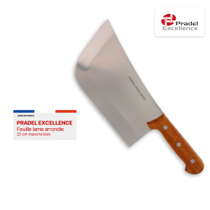 PRADEL EXCELLENCE FEUILLE LAME ARRONDIE 22 CM MANCHE BOIS