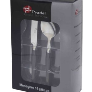 MENAGERE MANOIR 16PCS NOIR EN BOITE