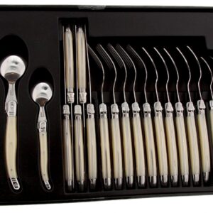 MENAGERE LAGUIOLE BEIGE 24PCS PLEIN SOIE