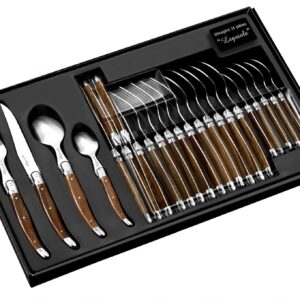 MENAGERE LAGUIOLE EFFET BOIS 24PCS PLEIN SOIE