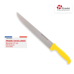 PRADEL EXCELLENCE BOUCHER 27 CM MANCHE JAUNE SOUS BLISTER