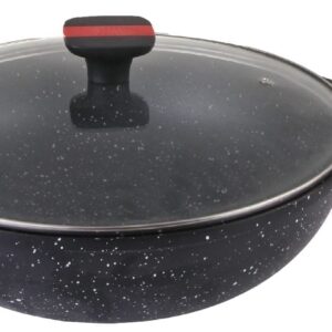WOK FAÇON PIERRE Ø 32 cm HAUTEUR 10 cm VOLNA MANCHE ET POIGNEE AMOVIBLES