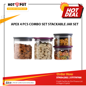 APEX 4 PCS COMBO SET STACKABLE JAR SET
