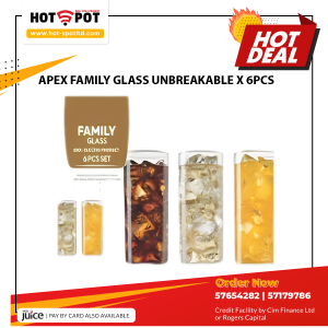 APEX FAMILY GLASS UNBREAKABLE X  6PCS