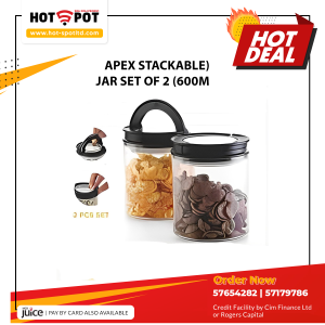 APEX STACKABLE JAR SET OF 2 (600ML)