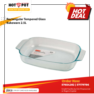 Rectangular Tempered Glass Bakeware 2.5L