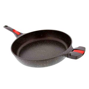 POÊLE VOLNA 32 CM "Façon pierre" Manche et poignées amovibles