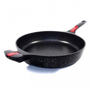 POÊLE VOLNA 32 CM FAÇON PIERRE  MANCHE ET POIGNEES AMOVIBLE