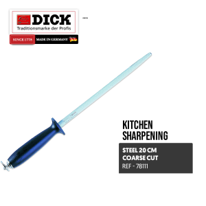 KITCHEN SHARPENING STEEL 20 CM COARSE CUT REF - 78111