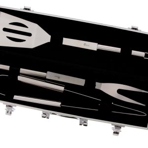Essentiels-Malette Barbecue 3 Pieces Manche Inox Boite Blanche